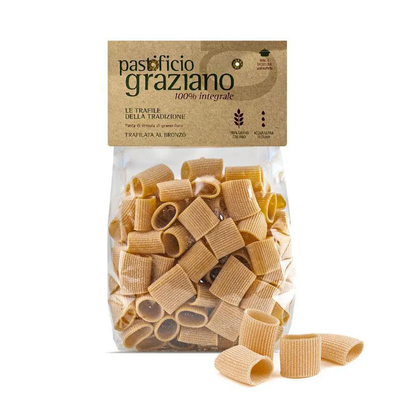 Pastificio Graziano | Mezzi paccheri lisci INTEGRALE | 500gr